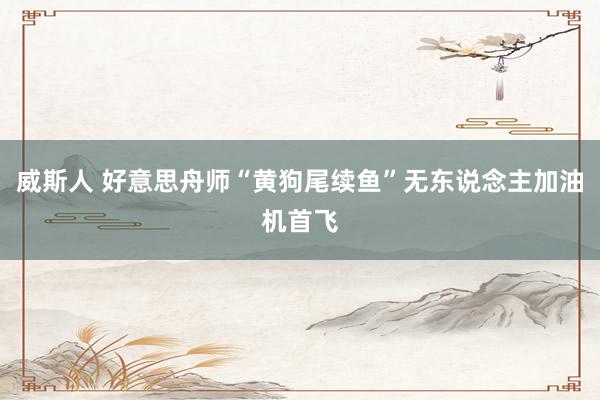 威斯人 好意思舟师“黄狗尾续鱼”无东说念主加油机首飞