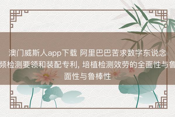 澳门威斯人app下载 阿里巴巴苦求数字东说念主视频检测要领和装配专利， 培植检测效劳的全面性与鲁棒性